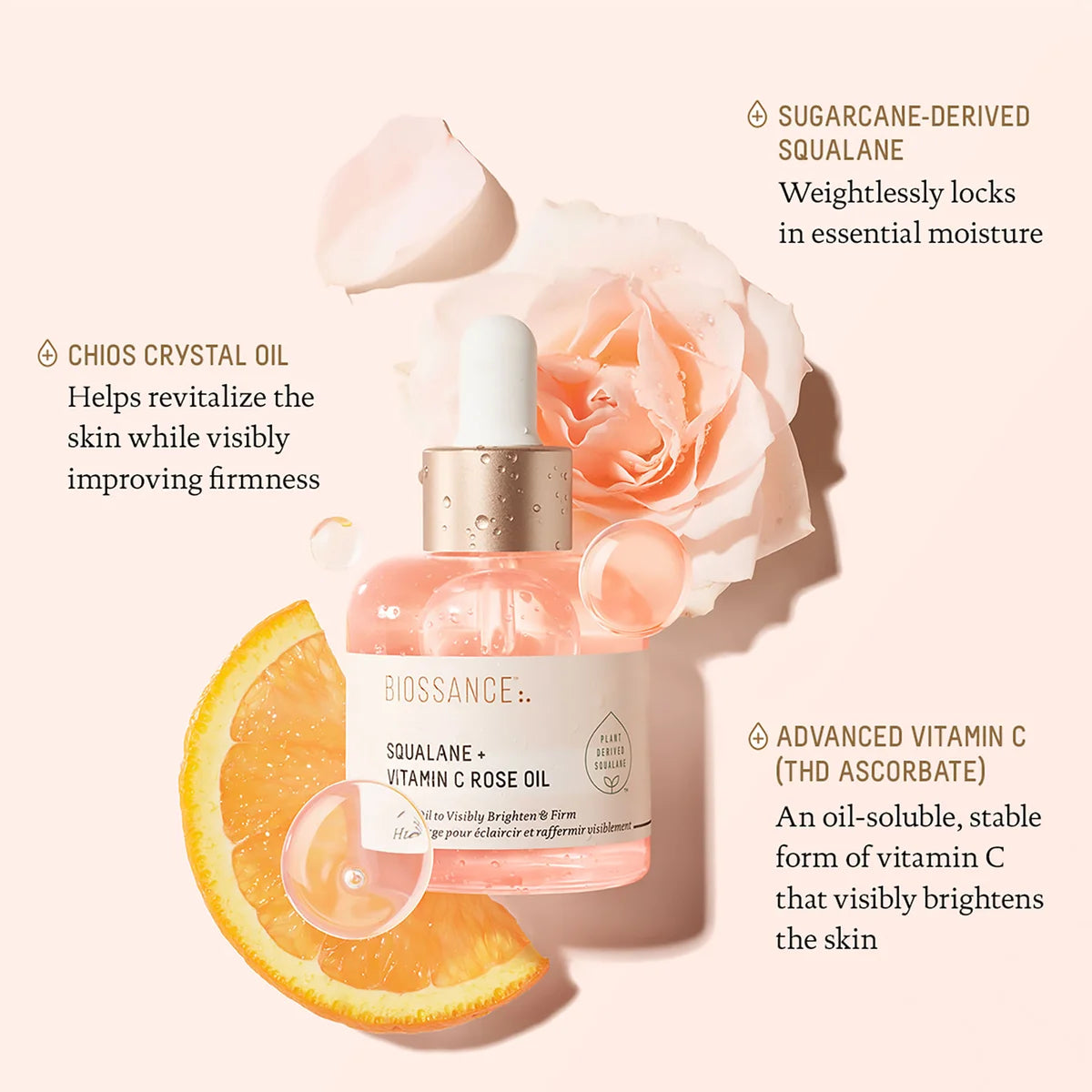 Squalane + Vitamin C Rose Oil
